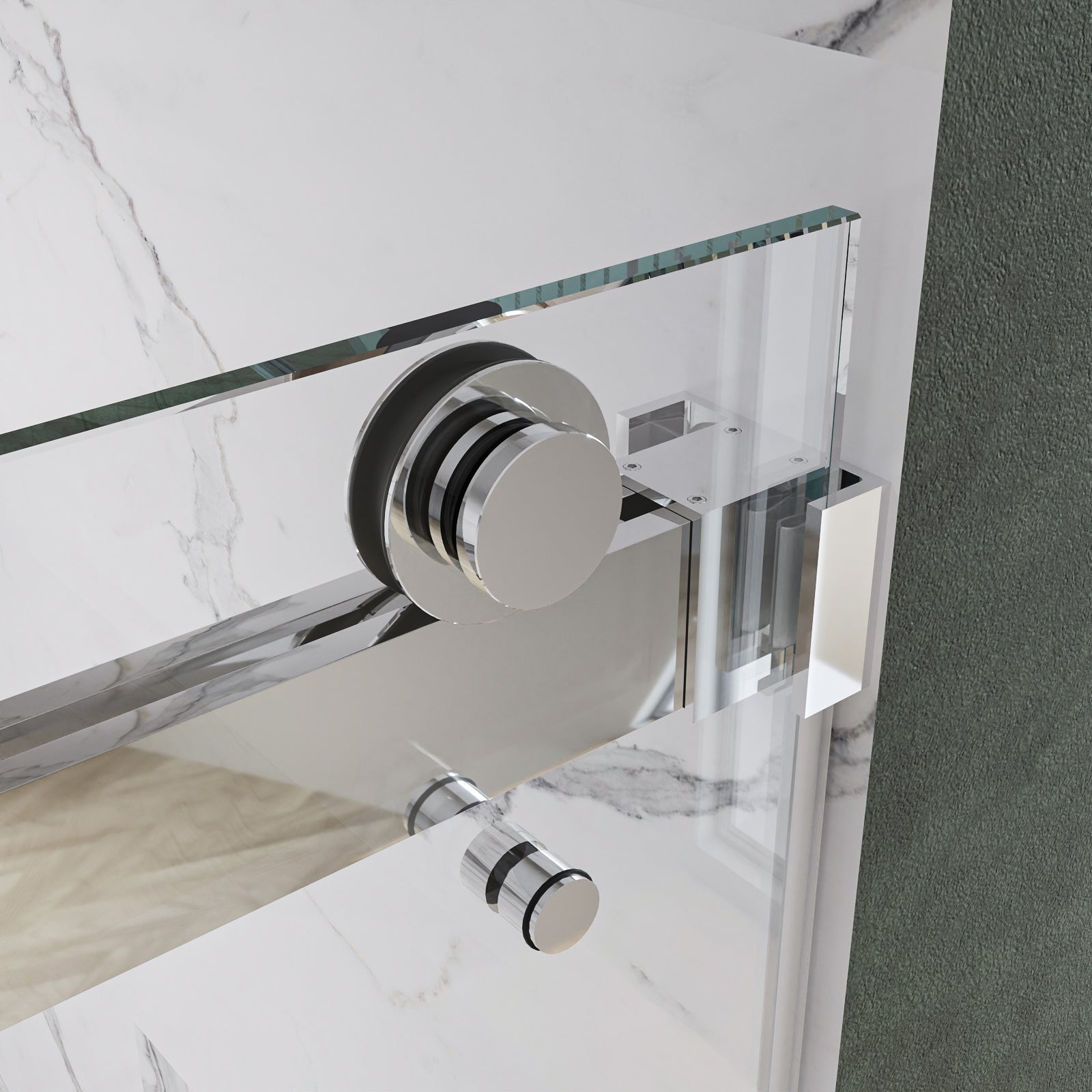 Catalyst Bathtub Frameless Double Sliding Shower Door with 3/8" Clear Tempered Glass
