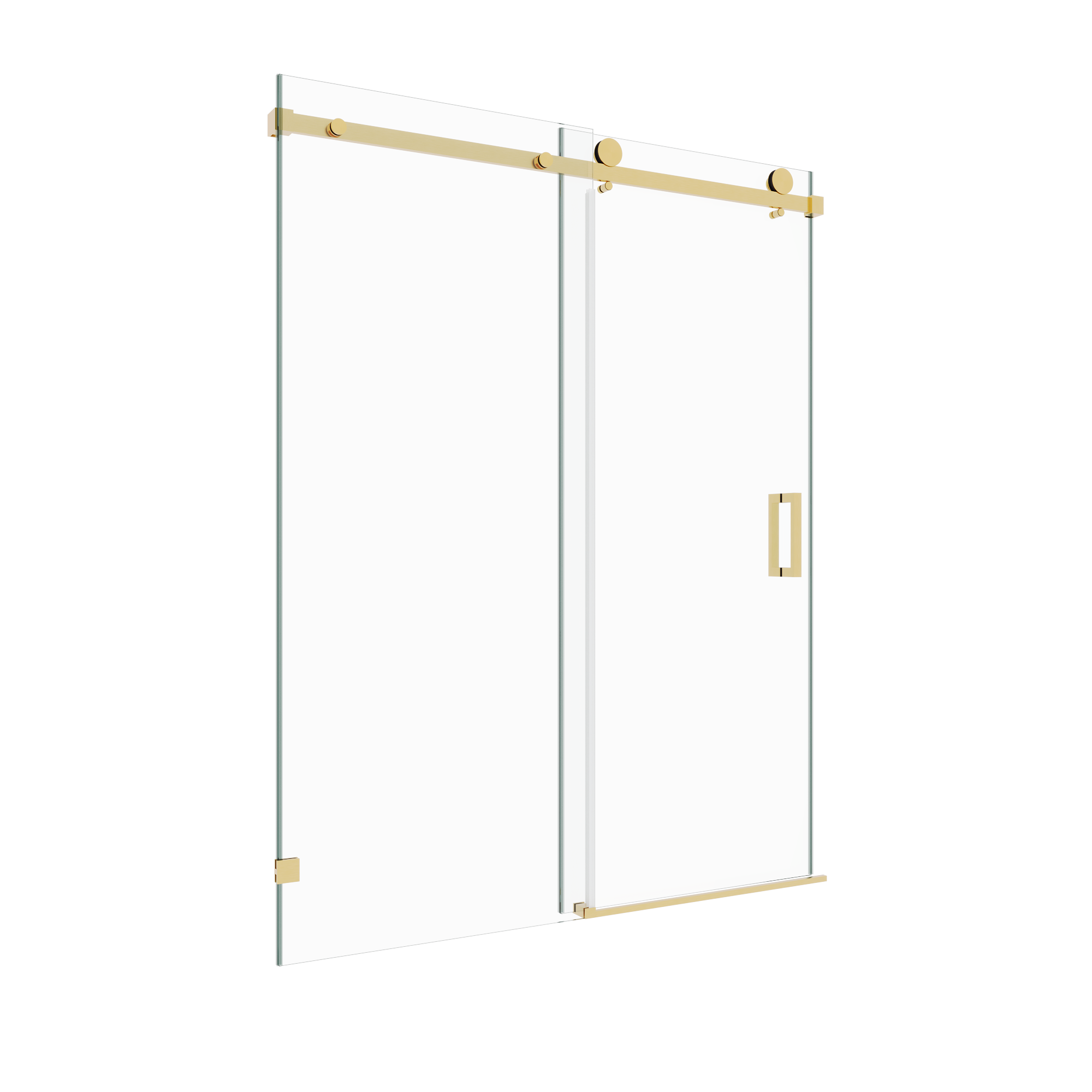 Serenity Frameless Single Sliding Shower Door with 3/8" Clear Tempered Glass