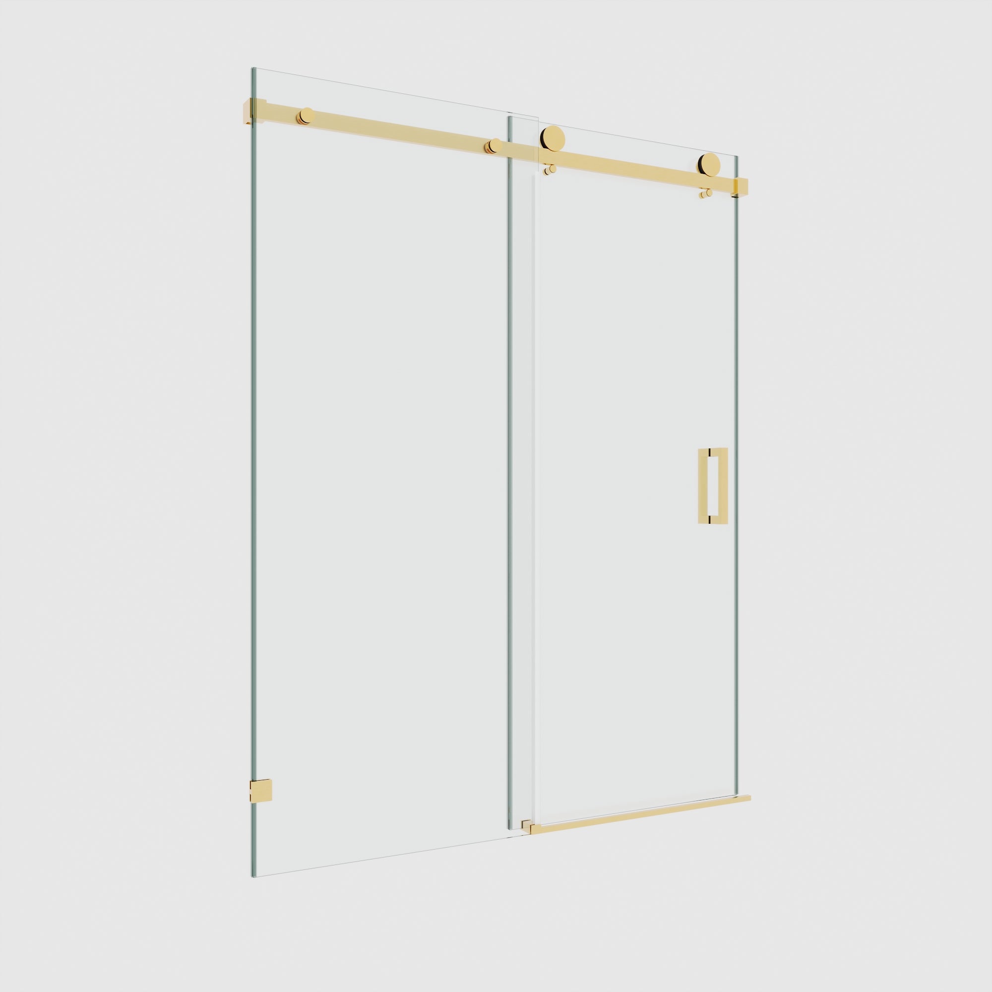 Serenity Frameless Single Sliding Shower Door with 3/8" Clear Tempered Glass